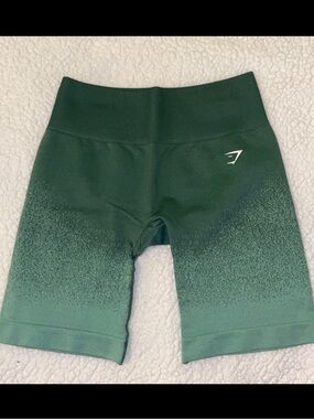 Gymshark Adapt Seamless Green Ombre Athletic Biker Shorts Gym Scrunch Small